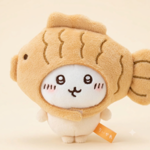 Chiikawa In Fish Waffle Plush Keychain 🐟✨